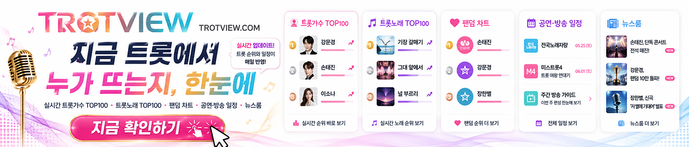 실시간 트롯 가수 순위 트롯뷰